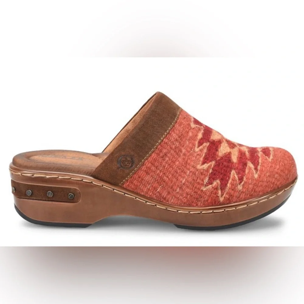 Born Bandy Blankets Clog - Rust Blanket Combo - Picture 3 of 12
